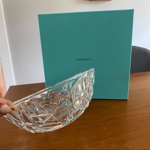 Tiffany & Co. 9” Rock Cut Crystal Bowl